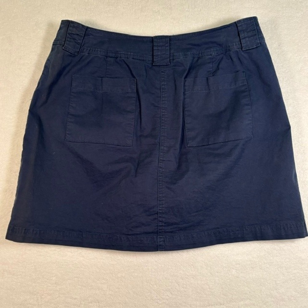 St Johns Bay Womens Navy Blue Stretch Cotton Skort 4 Pockets Size 12 Vacation - Picture 2 of 10